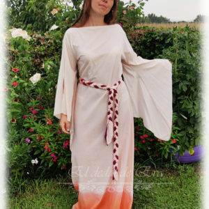 Vestido medieval rosa